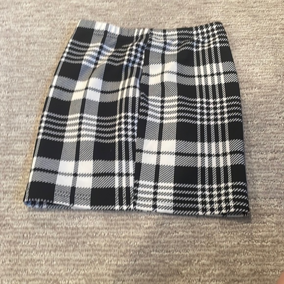 Black white plaid pencil skirt 10-12 Shien - Picture 1 of 1